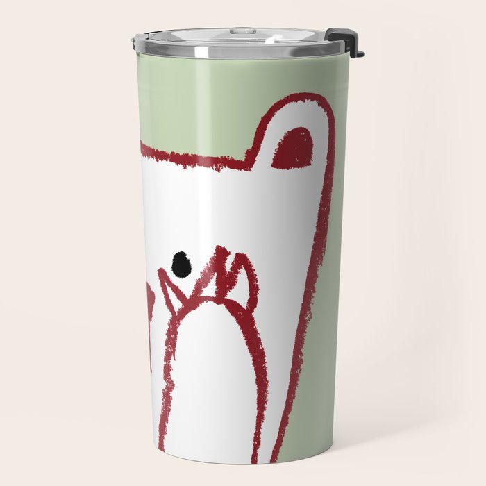 No peeking polar bear Travel Mug Gallery Image 2