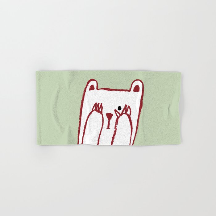 No peeking polar bear Bath Towel Gallery Image 1