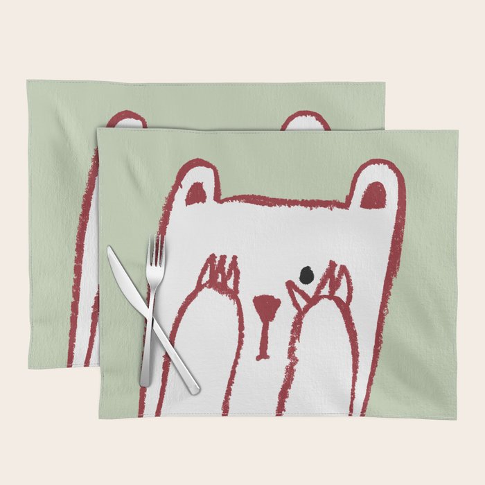 No peeking polar bear Placemat Gallery Image 1