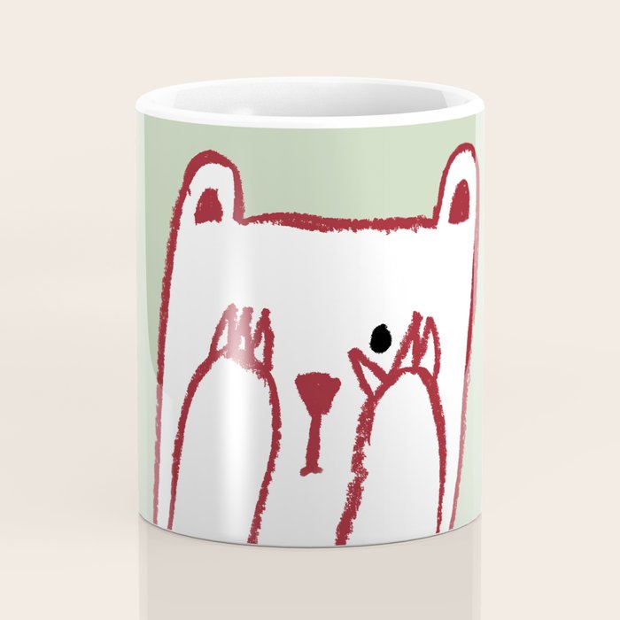 No peeking polar bear Coffee Mug Gallery Image 4