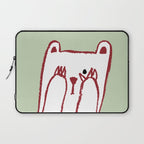 No peeking polar bear Laptop Sleeve Gallery Image 1