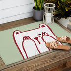 No peeking polar bear Outdoor Rug Gallery Image 2