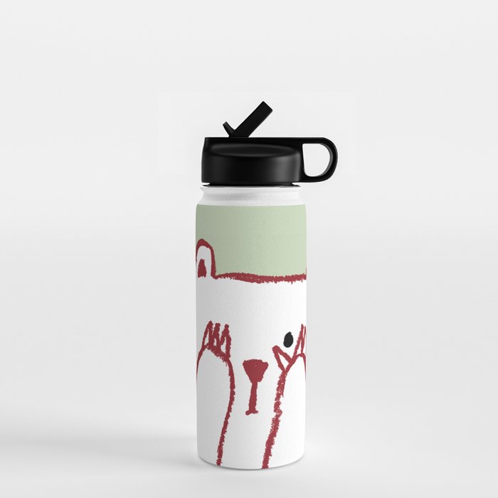 No peeking polar bear Water Bottle Gallery Image 1