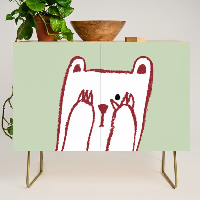 No peeking polar bear Credenza Gallery Image 1