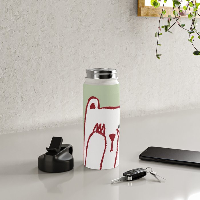 No peeking polar bear Water Bottle Gallery Image 4