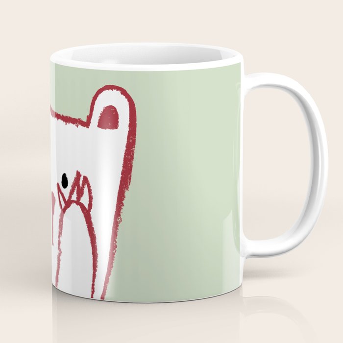 No peeking polar bear Coffee Mug Gallery Image 1