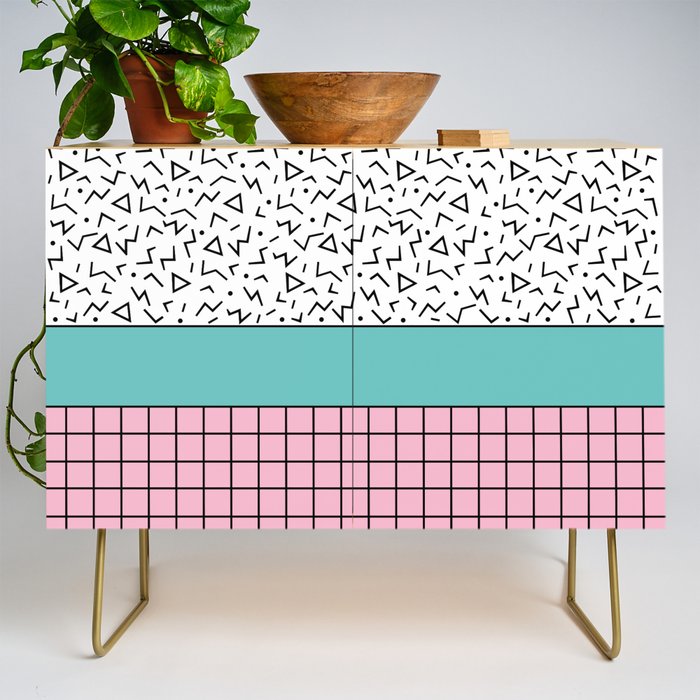 Memphis Pattern 33 / 80s - 90s Retro Credenza Gallery Image 1