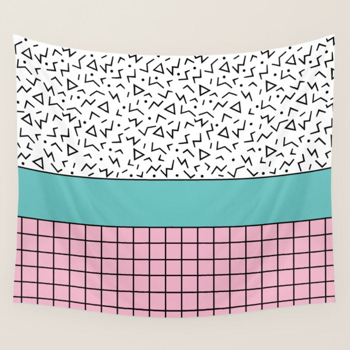 Memphis Pattern 33 / 80s - 90s Retro Wall Tapestry Gallery Image 1