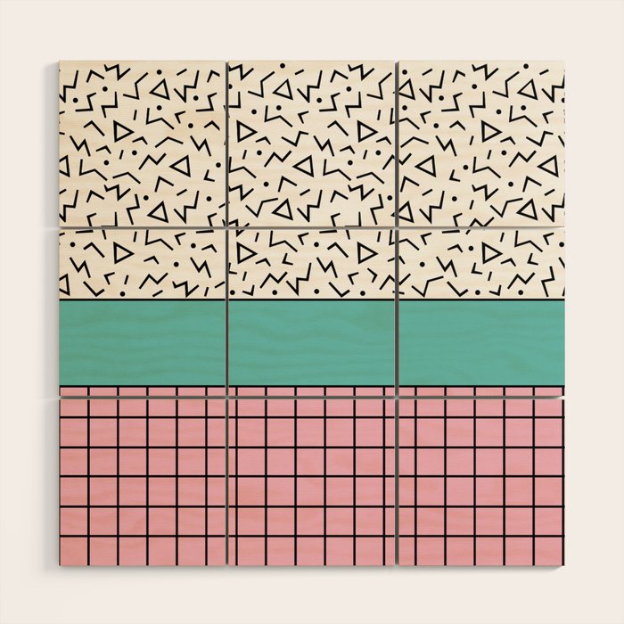 Memphis Pattern 33 / 80s - 90s Retro Wood Wall Art Gallery Image 1