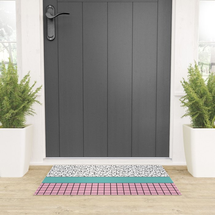 Memphis Pattern 33 / 80s - 90s Retro Welcome Mat Gallery Image 3
