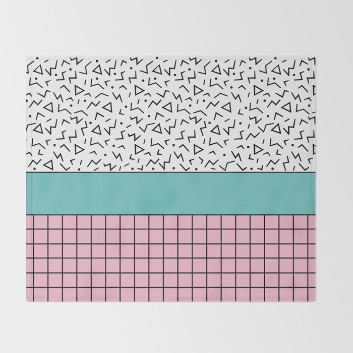 Memphis Pattern 33 / 80s - 90s Retro Throw Blanket Gallery Image 2
