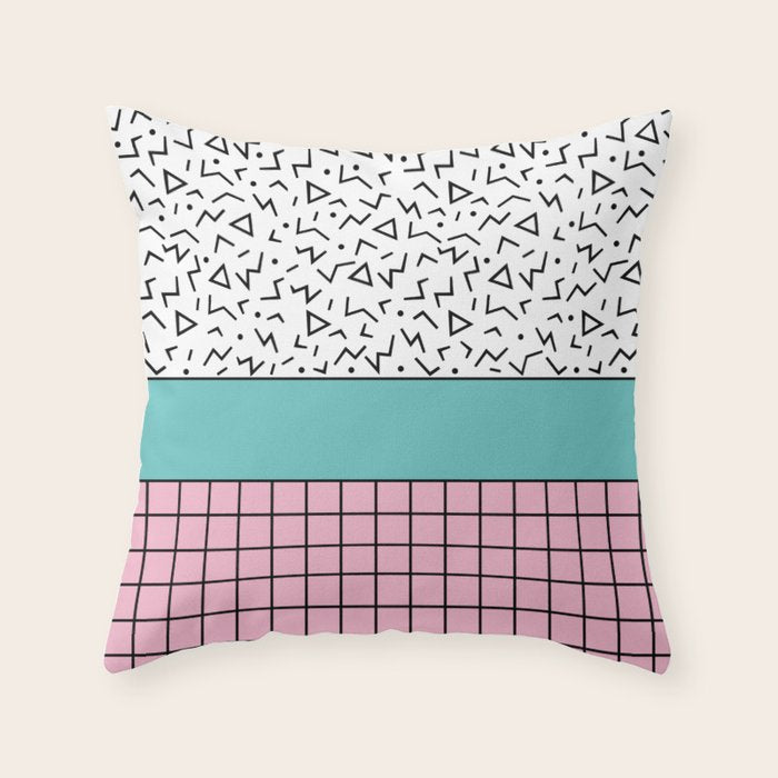Memphis Pattern 33 / 80s - 90s Retro Throw Pillow Gallery Image 6
