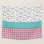 Memphis Pattern 33 / 80s - 90s Retro Wall Tapestry Gallery Image 4