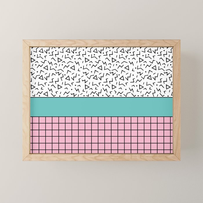 Memphis Pattern 33 / 80s - 90s Retro Mini Art Print Gallery Image 1