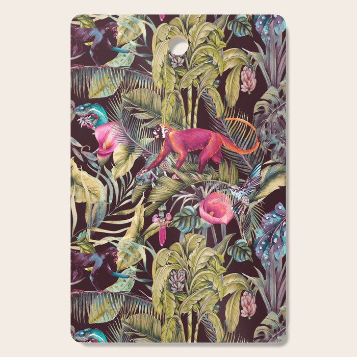 Fantasy in the nocturnal tropical jungle Cutting Board Gallery Image 1
