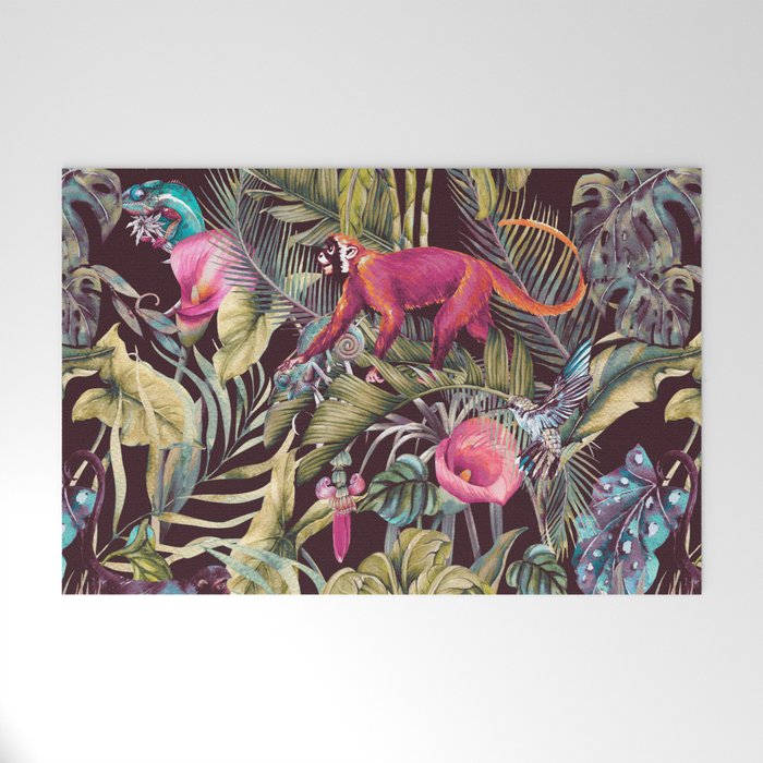 Fantasy in the nocturnal tropical jungle Welcome Mat Gallery Image 1