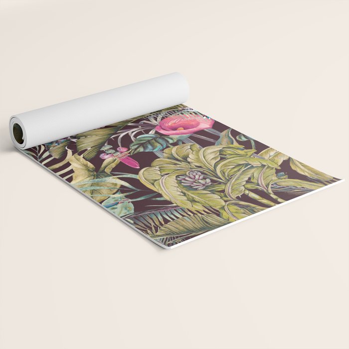 Fantasy in the nocturnal tropical jungle Yoga Mat Gallery Image 2