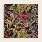 Fantasy in the nocturnal tropical jungle Wood Wall Art Gallery Image 1