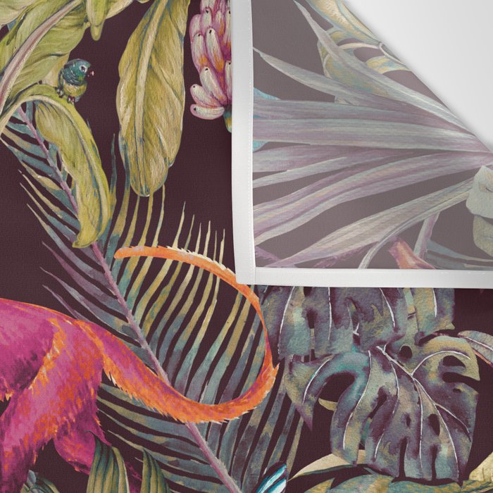 Fantasy in the nocturnal tropical jungle Wall Tapestry Gallery Image 3