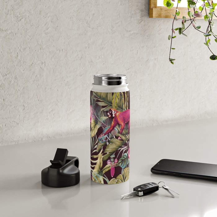 Fantasy in the nocturnal tropical jungle Water Bottle Gallery Image 5