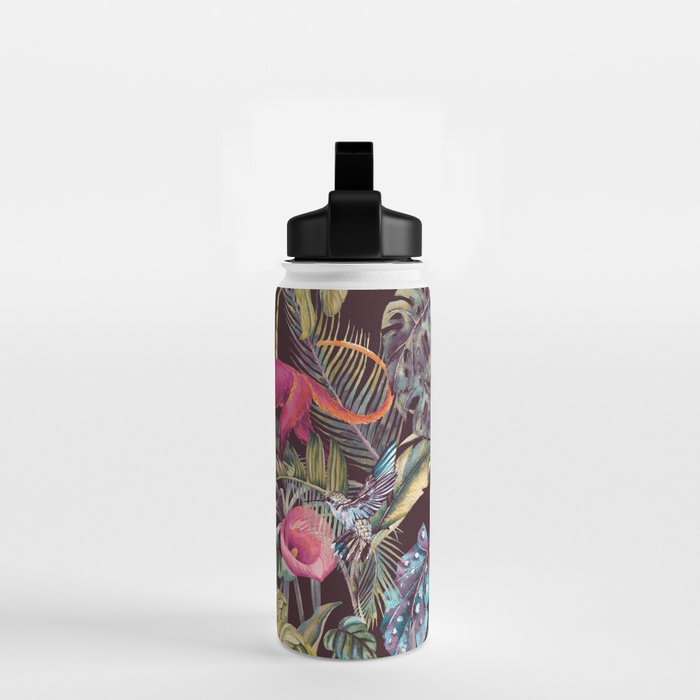 Fantasy in the nocturnal tropical jungle Water Bottle Gallery Image 2