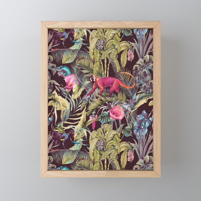 Fantasy in the nocturnal tropical jungle Mini Art Print Gallery Image 1