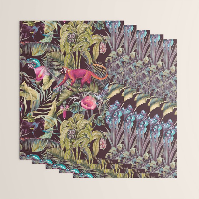 Fantasy in the nocturnal tropical jungle Wrapping Paper Gallery Image 3