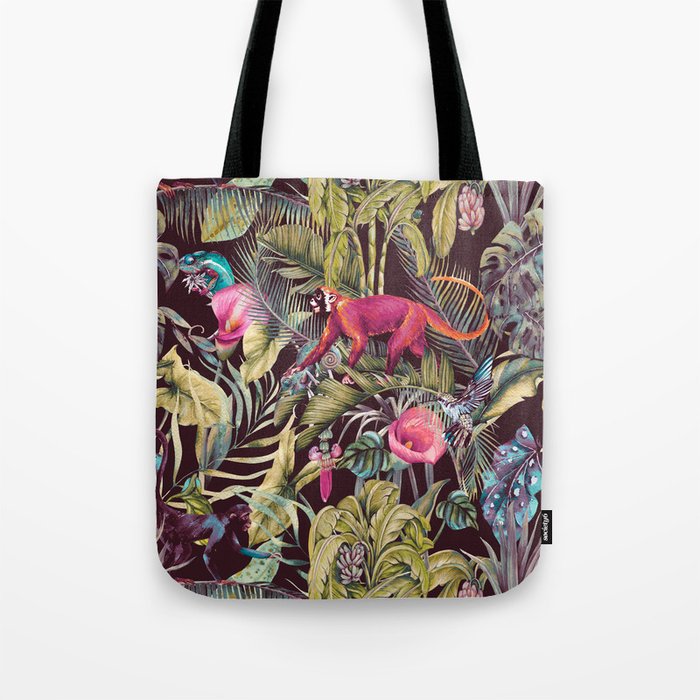 Fantasy in the nocturnal tropical jungle Tote Bag Gallery Image 1