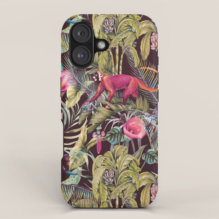 Fantasy in the nocturnal tropical jungle iPhone Case Gallery Image 1