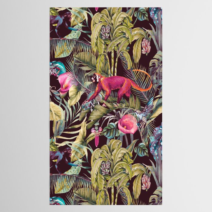 Fantasy in the nocturnal tropical jungle Tablecloth Gallery Image 2