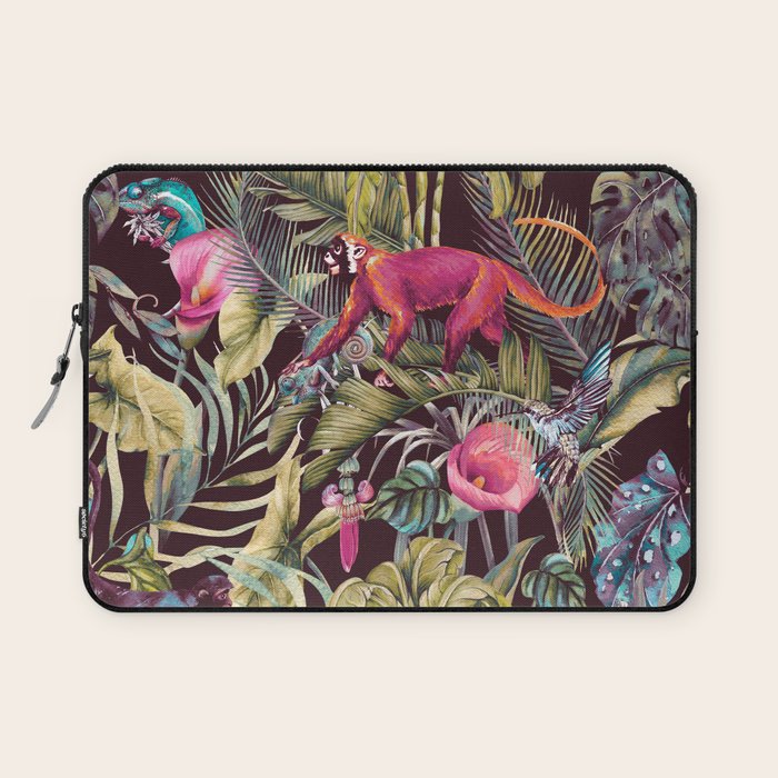 Fantasy in the nocturnal tropical jungle Laptop Sleeve Gallery Image 1