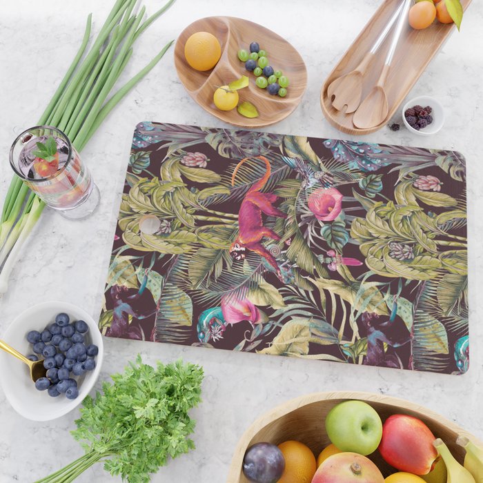 Fantasy in the nocturnal tropical jungle Cutting Board Gallery Image 2