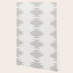 Geometric Southwestern Minimalism - White and Grey Wallpaper Gallery Image 2