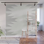Geometric Southwestern Minimalism - White and Grey Wall Mural Gallery Image 1