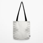 Geometric Southwestern Minimalism - White and Grey Tote Bag Gallery Image 2