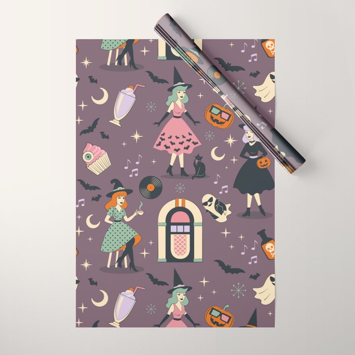 50s Witch Vibes Wrapping Paper Gallery Image 1