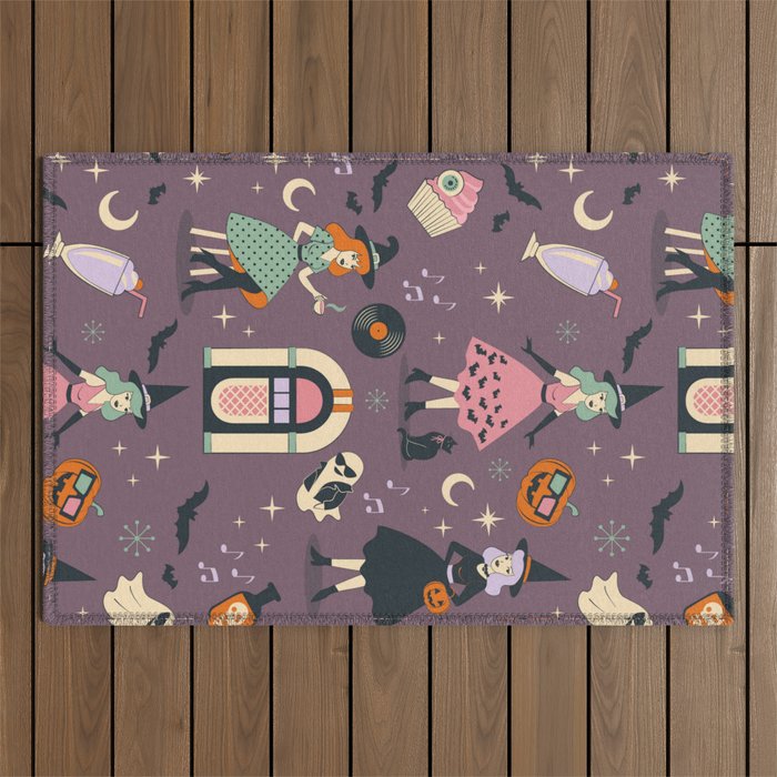 50s Witch Vibes Outdoor Rug Gallery Image 1
