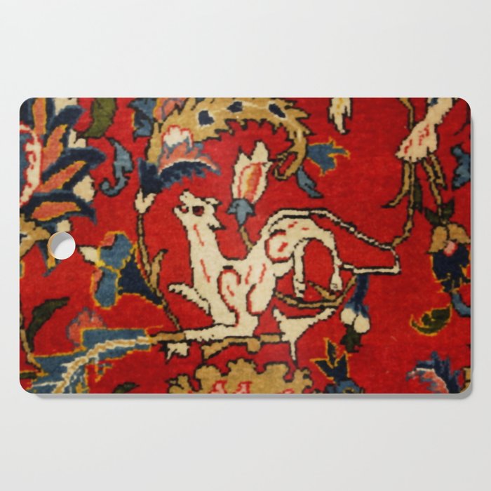 Persian Floral Animal Rug Print Cutting Board Gallery Image 1