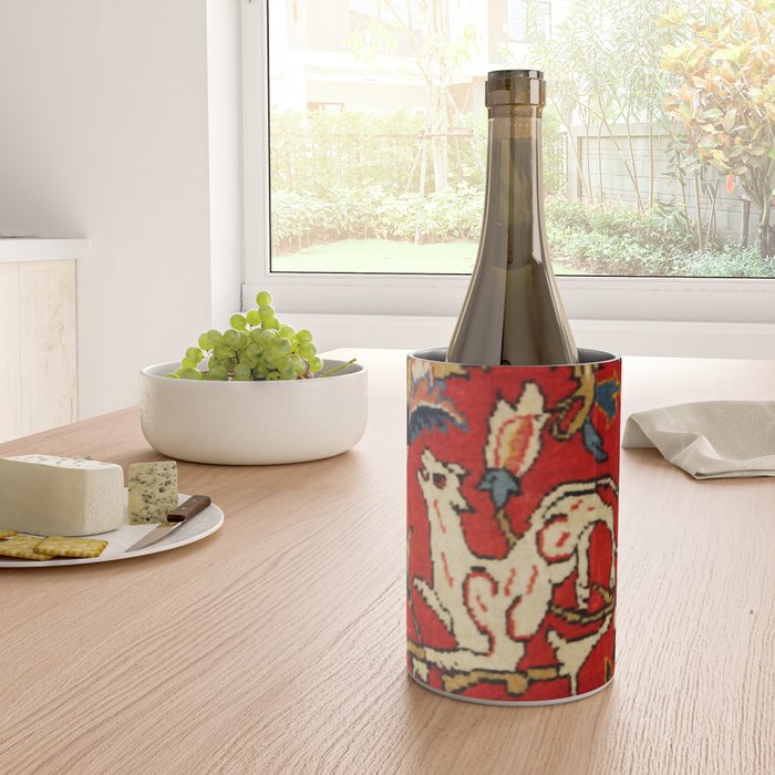 Persian Floral Animal Rug Print Wine Chiller Gallery Image 4