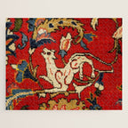 Persian Floral Animal Rug Print Jigsaw Puzzle Gallery Image 1