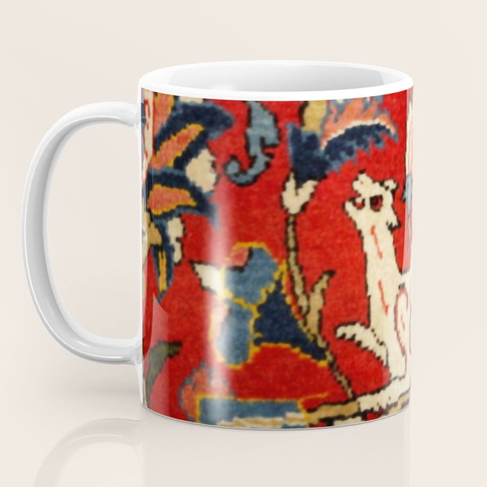 Persian Floral Animal Rug Print Coffee Mug Gallery Image 3