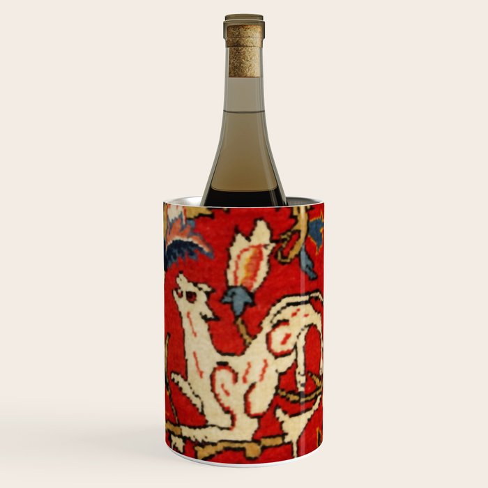 Persian Floral Animal Rug Print Wine Chiller Gallery Image 1