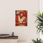 Persian Floral Animal Rug Print Poster Gallery Image 2