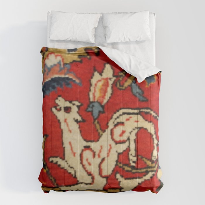 Persian Floral Animal Rug Print Comforter Gallery Image 6