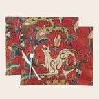Persian Floral Animal Rug Print Placemat Gallery Image 1