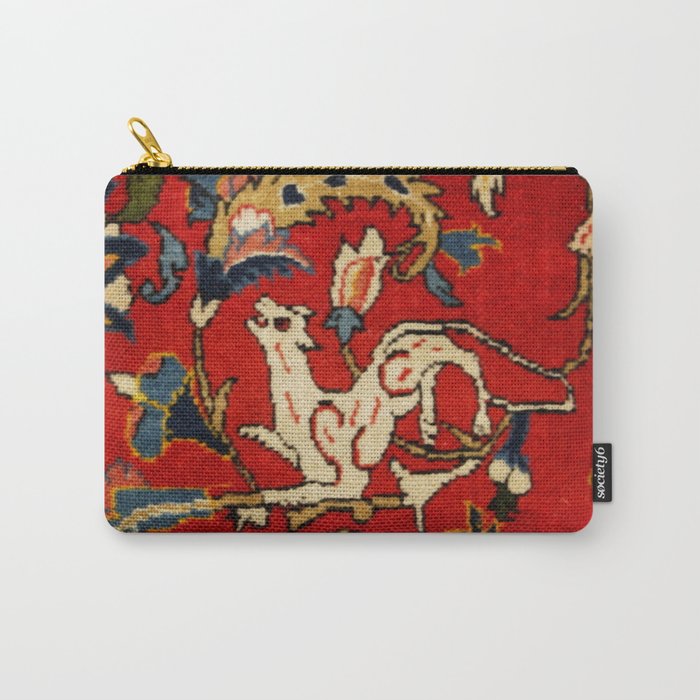 Persian Floral Animal Rug Print Carry All Pouch Gallery Image 1