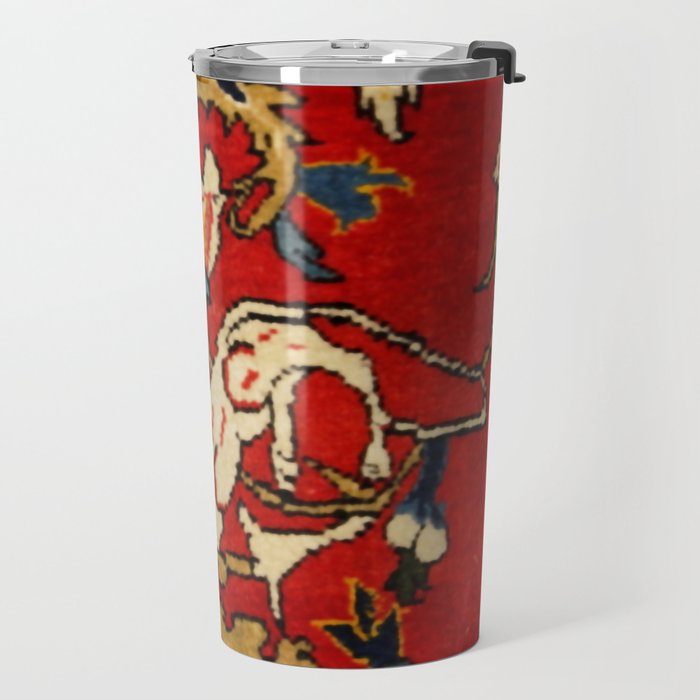 Persian Floral Animal Rug Print Travel Mug Gallery Image 2