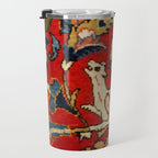 Persian Floral Animal Rug Print Travel Mug Gallery Image 3