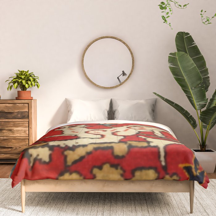 Persian Floral Animal Rug Print Comforter Gallery Image 3