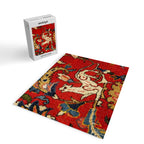 Persian Floral Animal Rug Print Jigsaw Puzzle Gallery Image 2